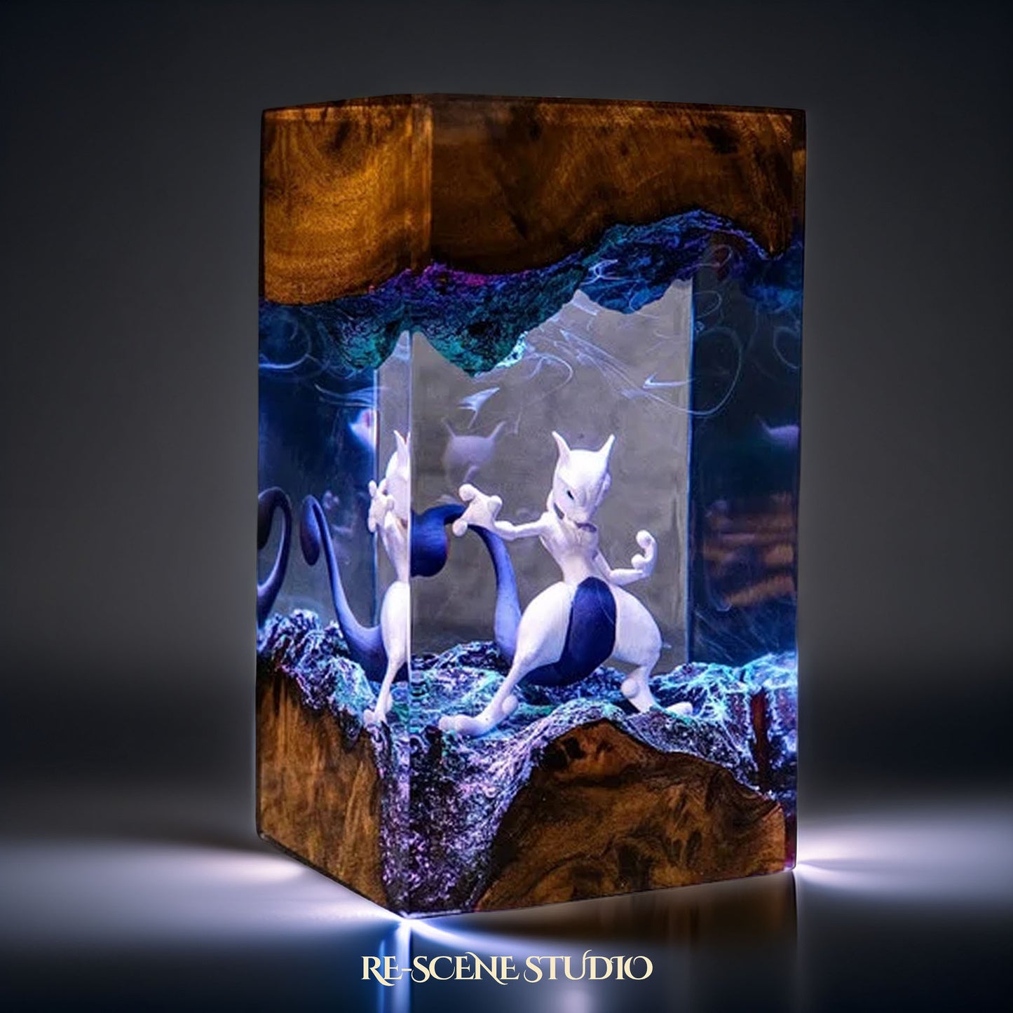 Psychic Titan Resin Lamp V2 — Detailed Display | Premium 3D Resin Diorama with RGB Color-Changing Light