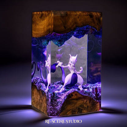 Psychic Titan Resin Lamp V2 — Side Profile View | Handmade Pop-Culture Resin Art, Perfect Themed Gift