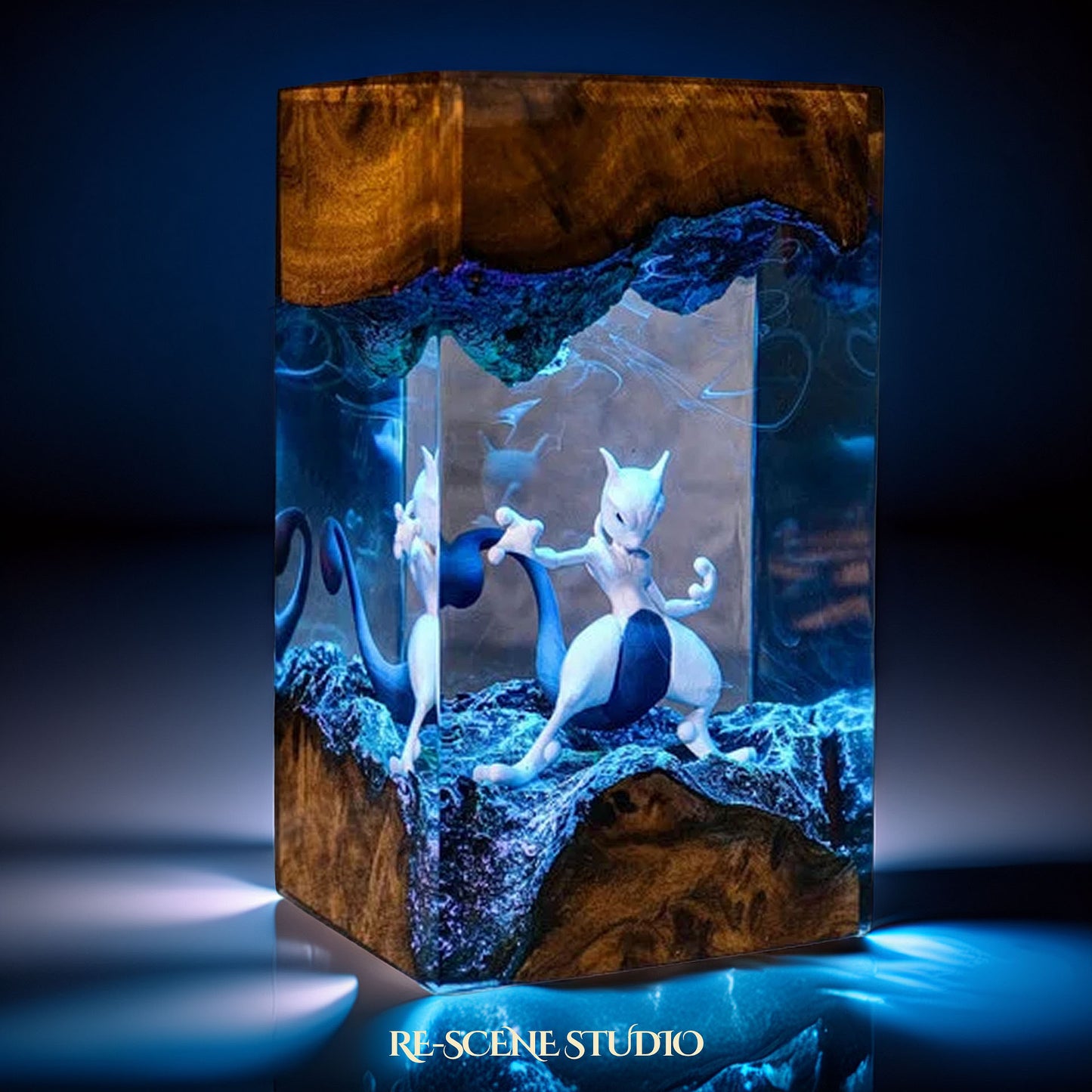 Psychic Titan Resin Lamp V2 — Display Setup | Artisan Resin Art Lamp, Ambient Light for Home or Office