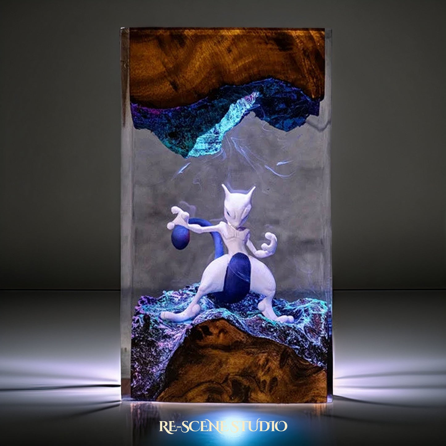 Psychic Titan Resin Lamp V2 — Handcrafted Epoxy Resin LED Lamp | Unique Ambient Decor & Collector's Gift