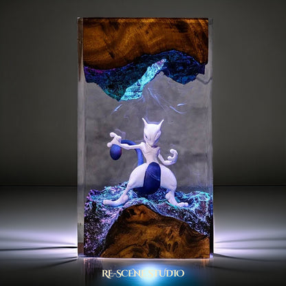 Psychic Titan Resin Lamp V2 — Handcrafted Epoxy Resin LED Lamp | Unique Ambient Decor & Collector's Gift