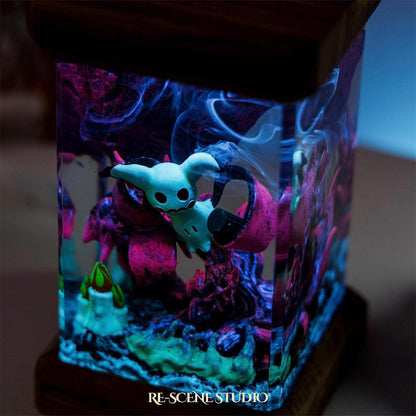 Mimikyu Resin Epoxy Lamp Multicolor / Size M: 6 x 6 x 12 (cm) – Handmade Resin Lamp by Rescene Studio | Rescene Studio