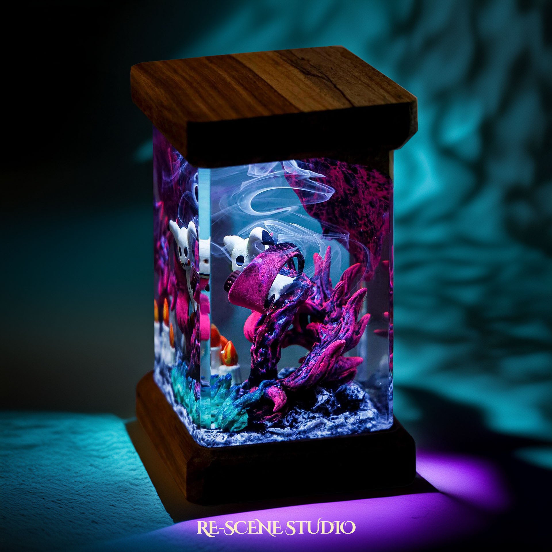 Mimikyu Resin Epoxy Lamp Multicolor / Size M: 6 x 6 x 12 (cm) – Handmade Epoxy Resin Lamp by Rescene Studio | Rescene Studio