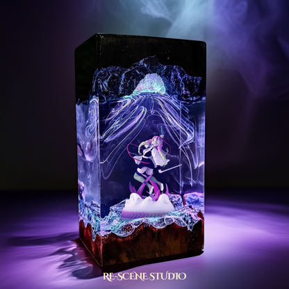 Mitsuri Resin Lamp 02 – Demon Slayer Multicolor / Size M: 7 x 13 x 7 (cm) – Handmade Resin Lamp by Rescene Studio | Rescene Studio