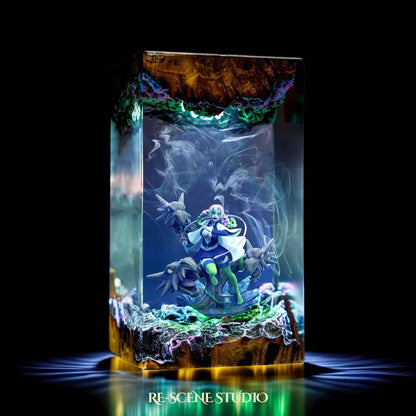 Mitsuri Resin Lamp 2 - Demon Slayer Multicolor / Size M – Handmade Resin Lamp by Rescene Studio | Rescene Studio