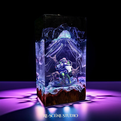 Mitsuri Resin Lamp 2 - Demon Slayer Multicolor / Size M – Handmade Resin Lamp by Rescene Studio | Rescene Studio