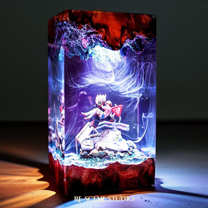Momo & Okarun Resin Lamp - Dandadan