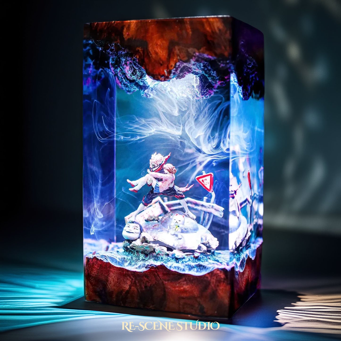 Momo & Okarun Resin Lamp - Dandadan