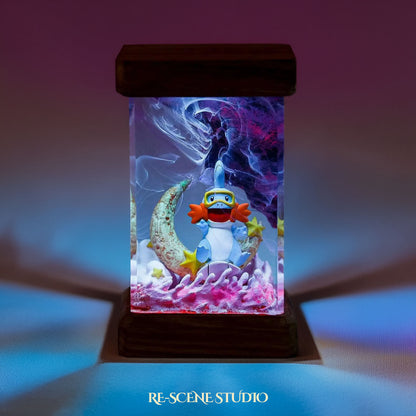 Mudkip Moonlight Resin Epoxy Lamp Multicolor / Size M: 6 x 6 x 12 (cm) – Handmade Resin Lamp by Rescene Studio | Rescene Studio