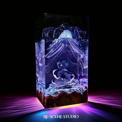 Muichiro Tokito Resin Lamp - Demon Slayer Multicolor / Size M – Handmade Resin Lamp by Rescene Studio | Rescene Studio