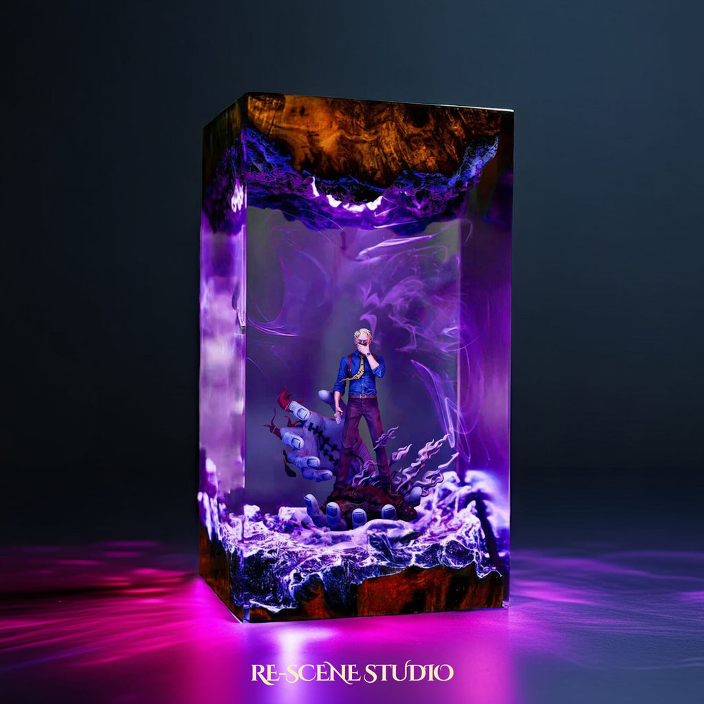 Nanami Kento Resin Lamp - Jujutsu Kaisen Multicolor / Size M – Handmade Epoxy Resin Lamp by Rescene Studio | Rescene Studio