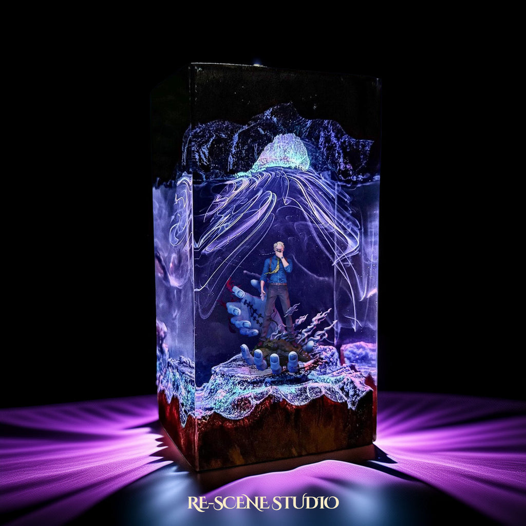 Nanami Kento Resin Lamp - Jujutsu Kaisen Multicolor / Size M – Handmade Epoxy Resin Lamp by Rescene Studio | Rescene Studio