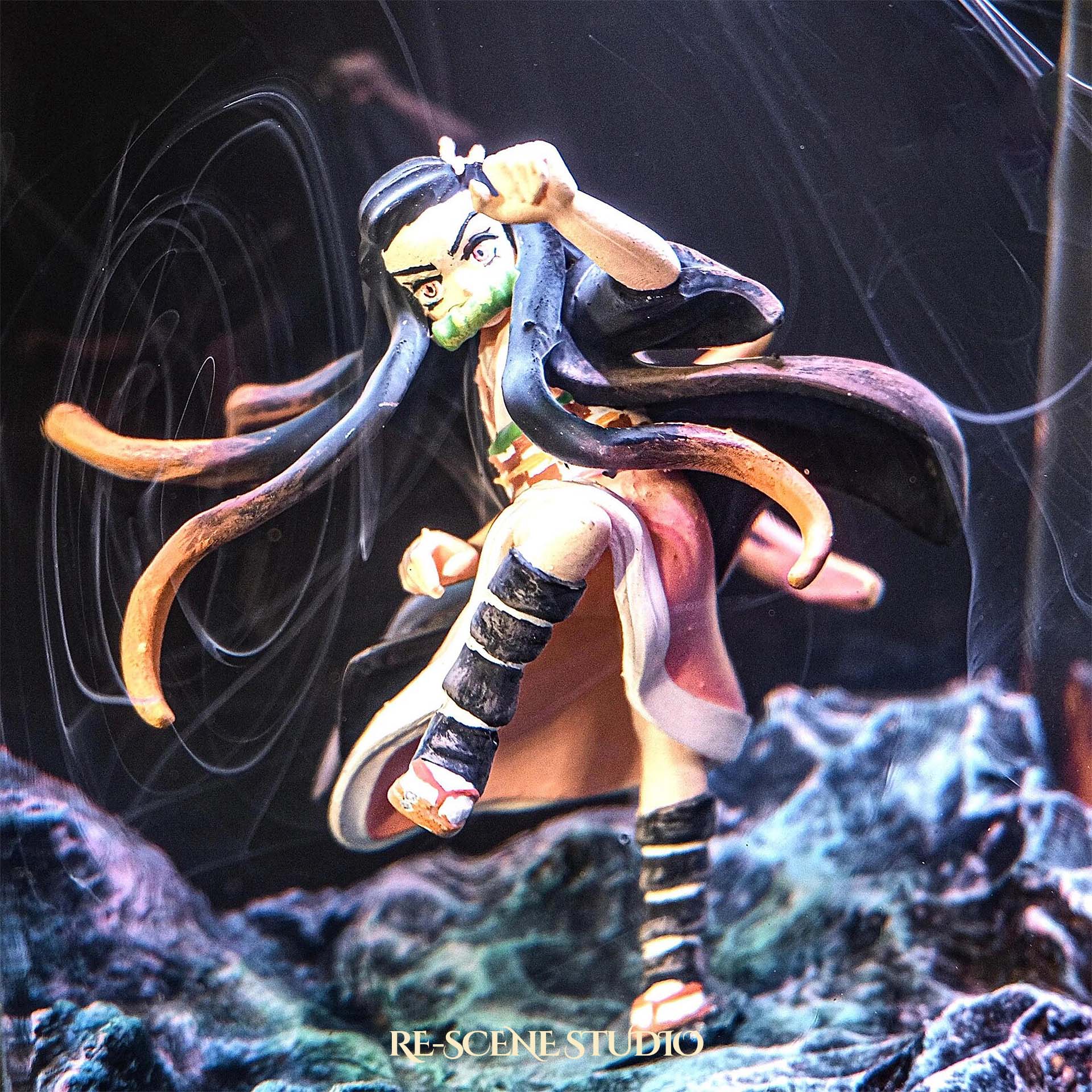 Nezuko Resin Lamp 01 - Demon Slayer Multicolor / Size M: 7 x 13 x 7 (cm) – Handmade Epoxy Resin Lamp by Rescene Studio | Rescene Studio