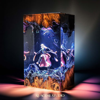 Nezuko Resin Lamp 01 - Demon Slayer Multicolor / Size M: 7 x 13 x 7 (cm) – Handmade Resin Lamp by Rescene Studio | Rescene Studio