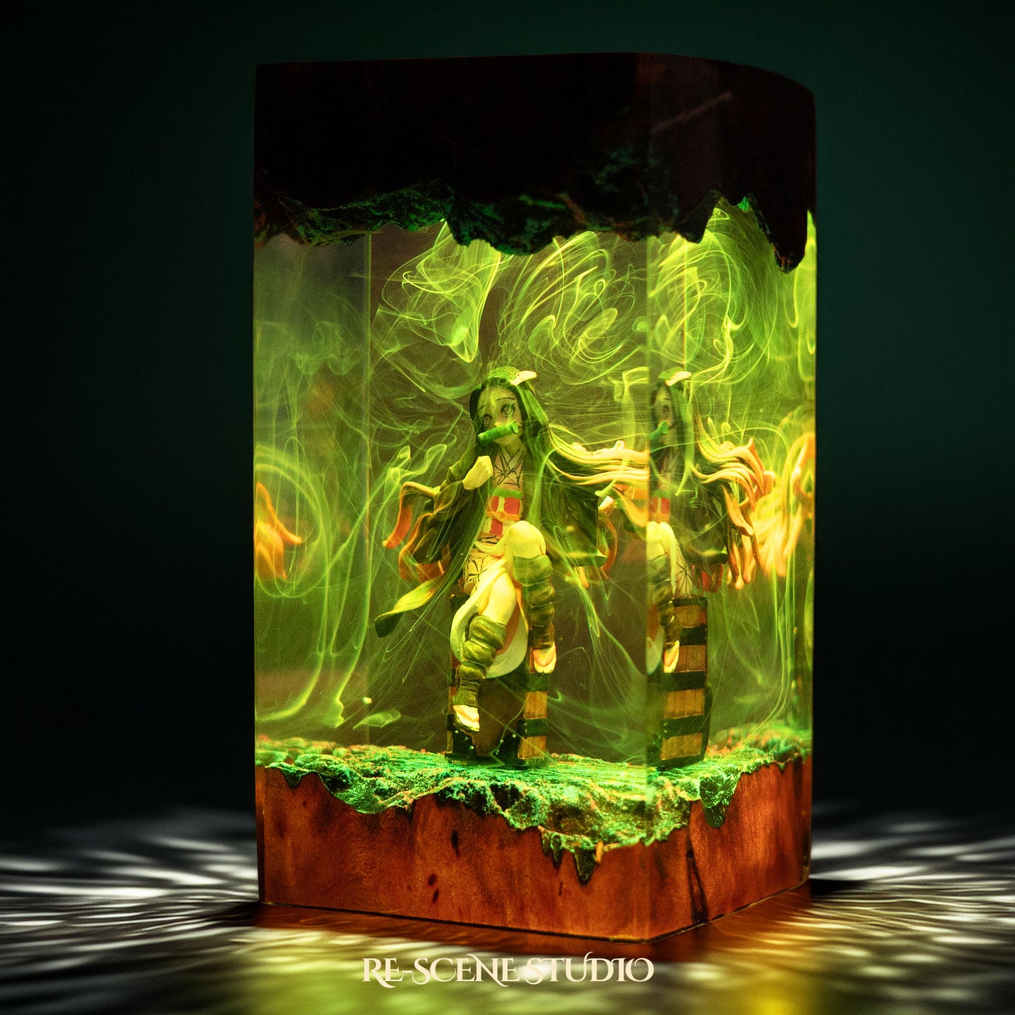 N.ezuko Resin Lamp 4 — Detailed Display | Premium 3D Resin Diorama with RGB Color-Changing Light