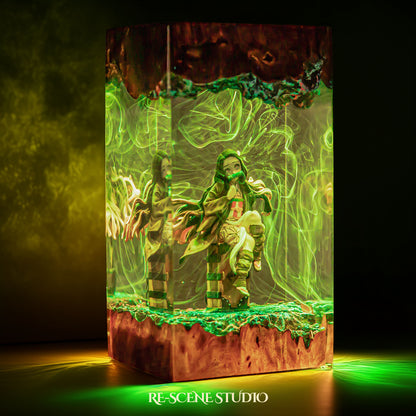 N.ezuko Resin Lamp 4 — Handcrafted Epoxy Resin LED Lamp | Unique Ambient Decor & Collector's Gift
