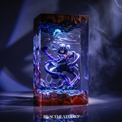 Demon Slayer gift idea, the Obanai Resin Lamp with color-changing RGB lighting