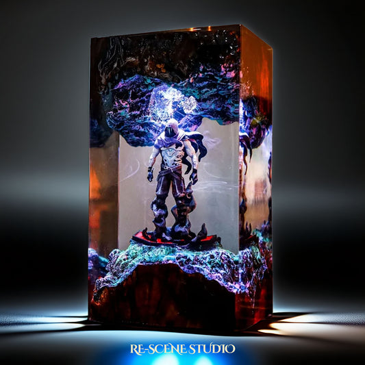 O.men Resin Lamp — Handcrafted Epoxy Resin LED Lamp | Unique Ambient Decor & Collector's Gift