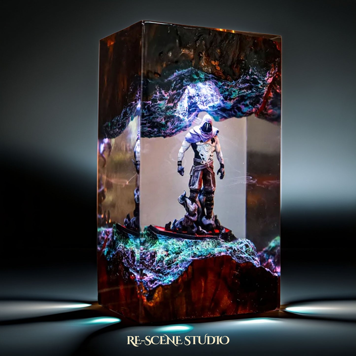 O.men Resin Lamp — Display Setup | Artisan Resin Art Lamp, Ambient Light for Home or Office