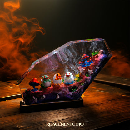 Pokemon Egg Resin Epoxy Lamp Multicolor / Size M: 16 x 10 (cm) – Handmade Resin Lamp by Rescene Studio | Rescene Studio