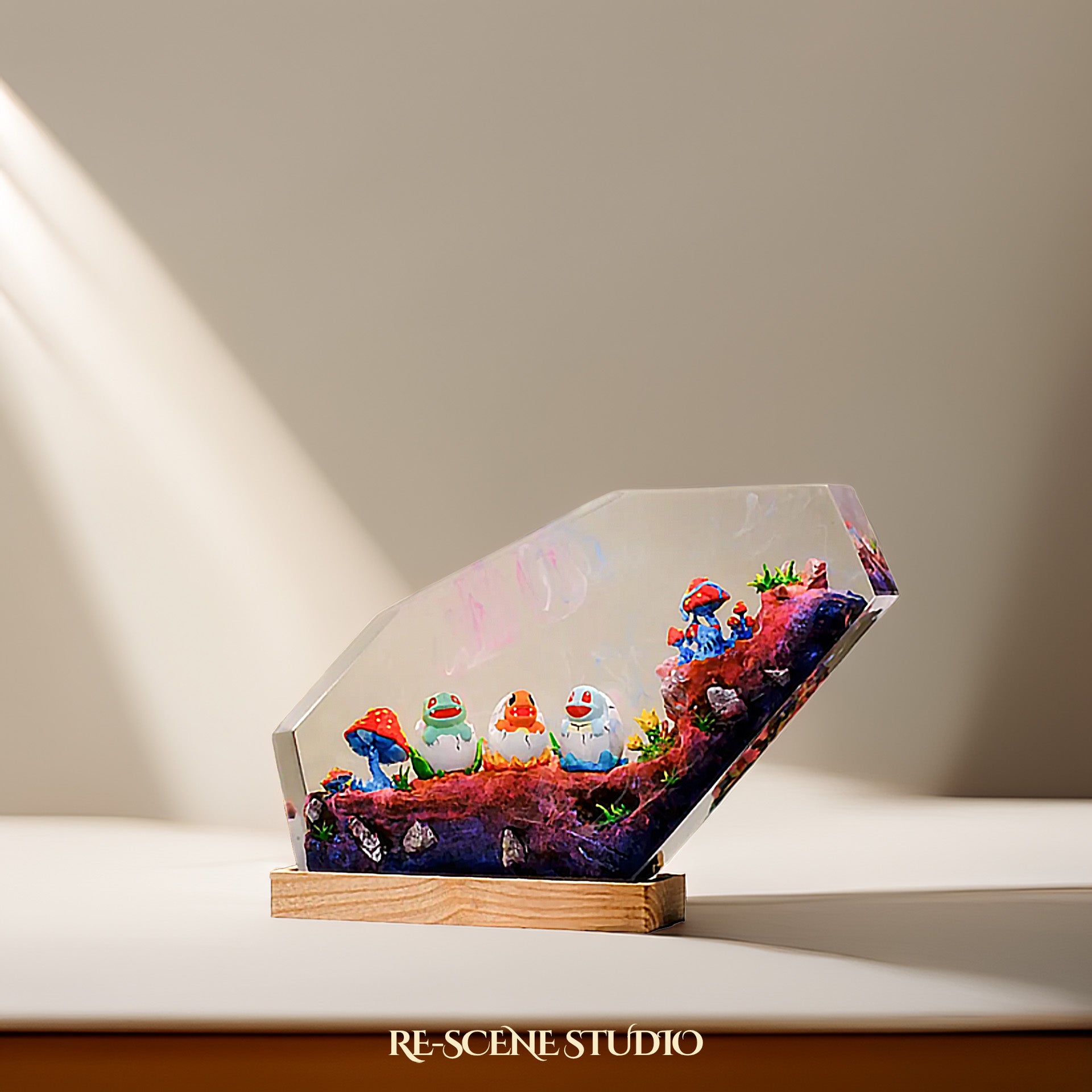 Pokemon Egg Resin Epoxy Lamp Multicolor / Size M: 16 x 10 (cm) – Handmade Epoxy Resin Lamp by Rescene Studio | Rescene Studio