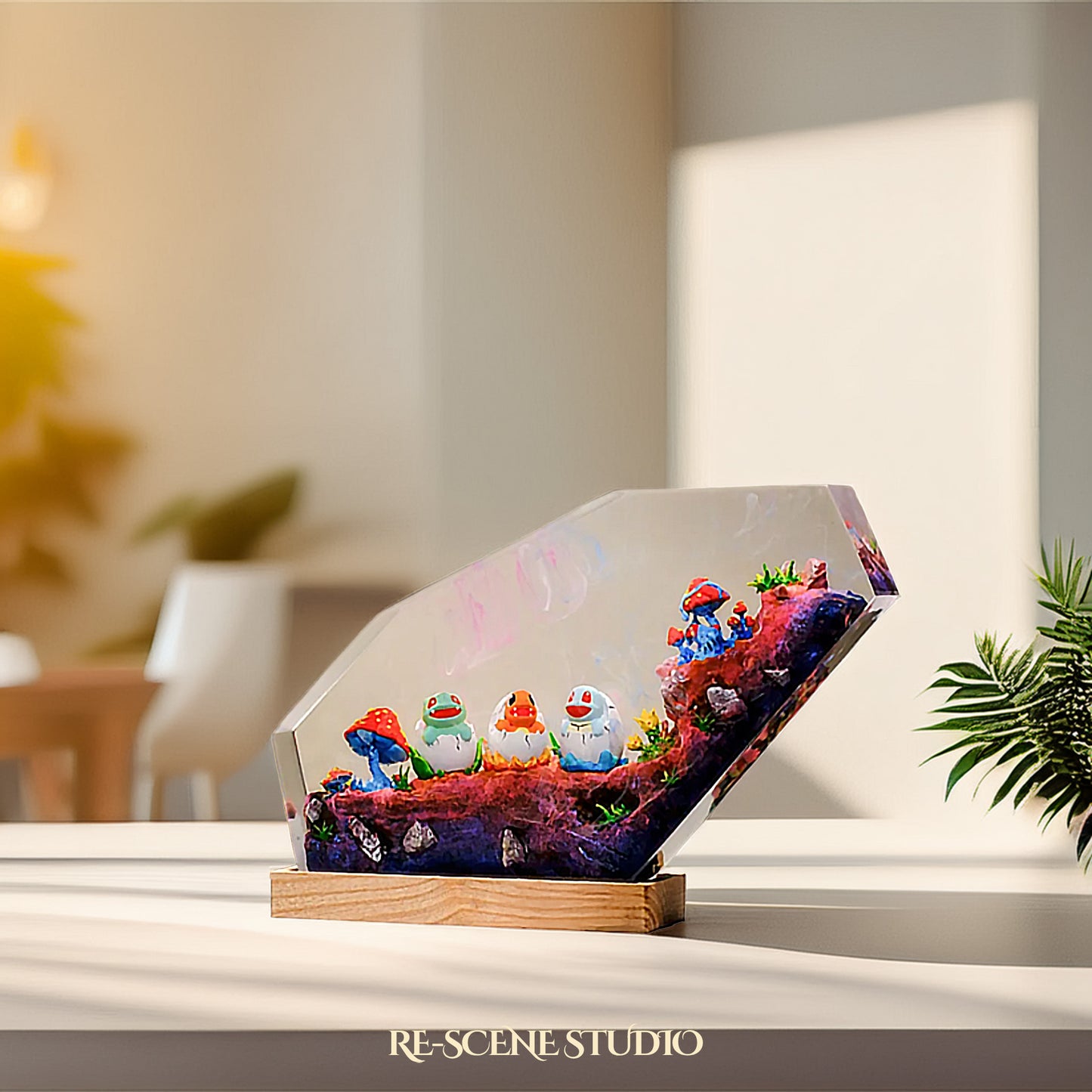 Pokemon Egg Resin Epoxy Lamp Multicolor / Size M: 16 x 10 (cm) – Handmade Resin Lamp by Rescene Studio | Rescene Studio