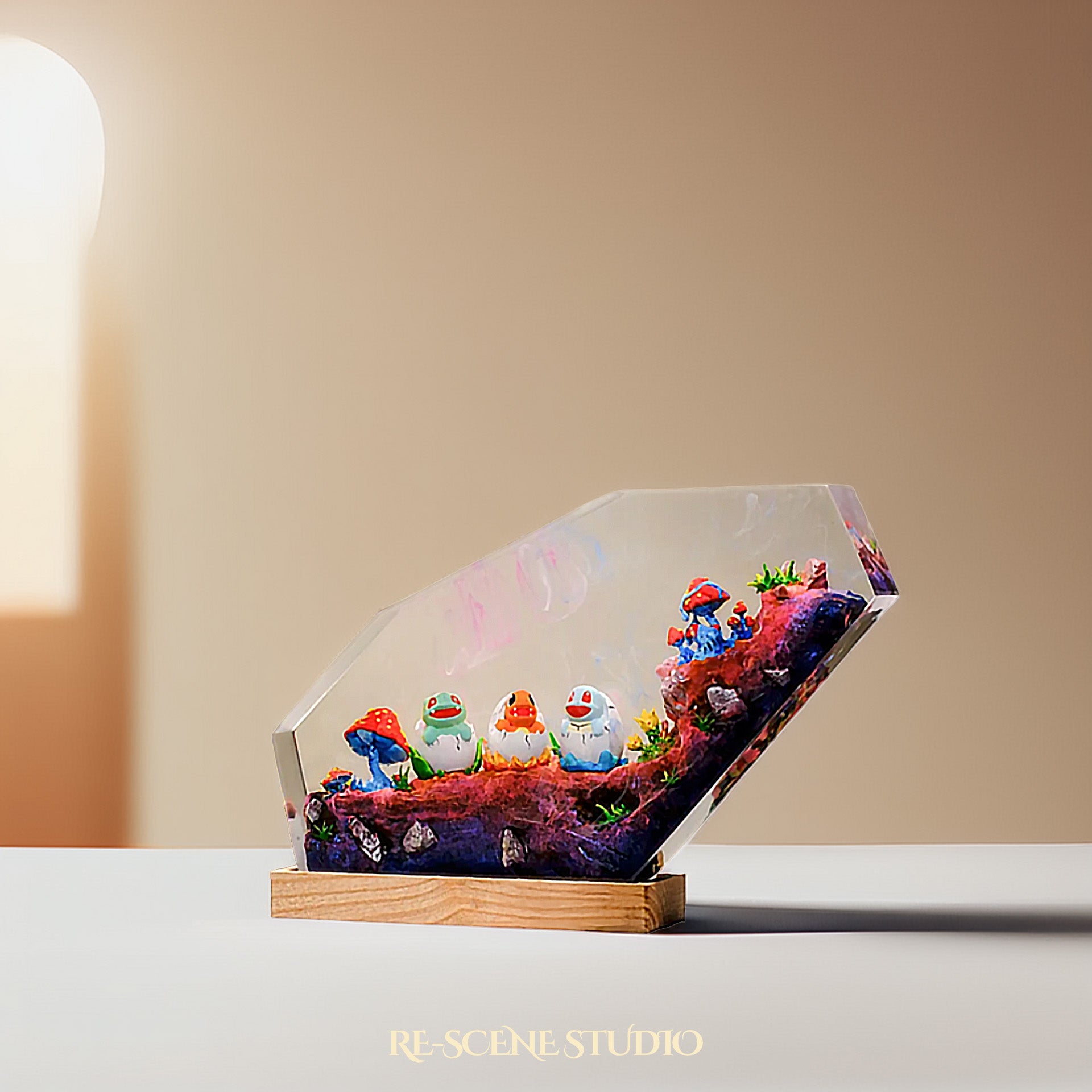 Pokemon Egg Resin Epoxy Lamp Multicolor / Size M: 16 x 10 (cm) – Handmade Epoxy Resin Lamp by Rescene Studio | Rescene Studio