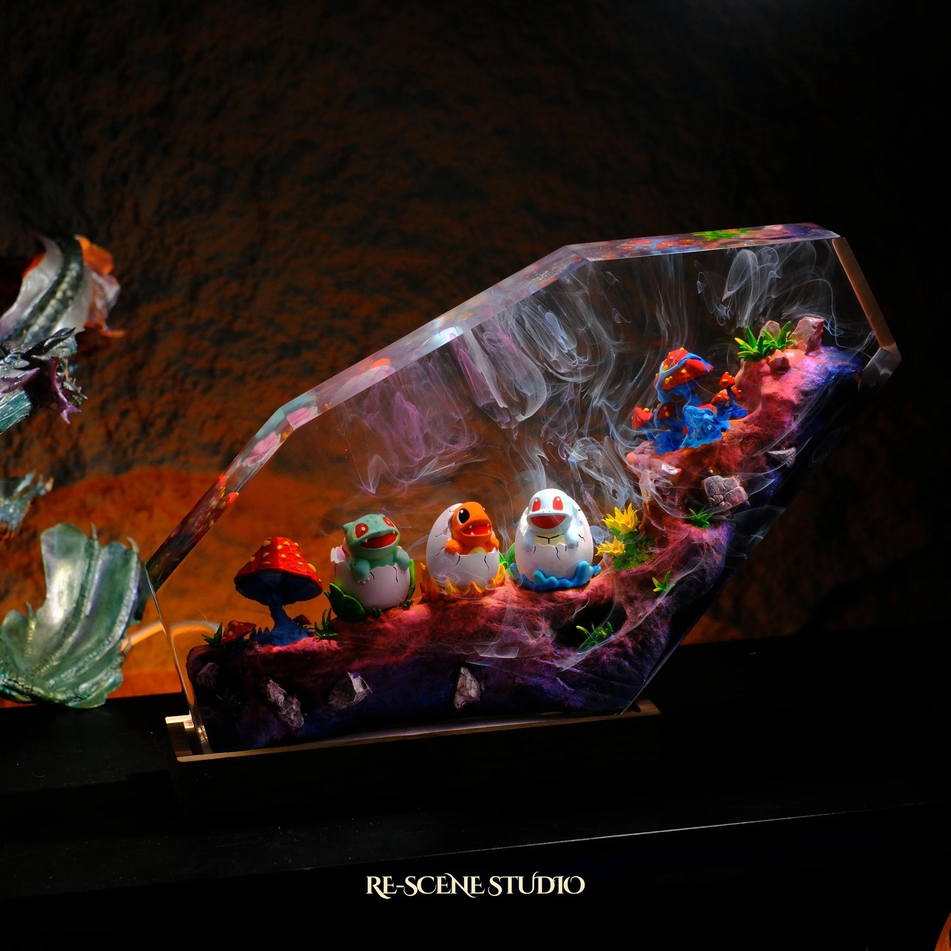 Pokemon Egg Resin Epoxy Lamp Multicolor / Size M: 16 x 10 (cm) – Handmade Epoxy Resin Lamp by Rescene Studio | Rescene Studio
