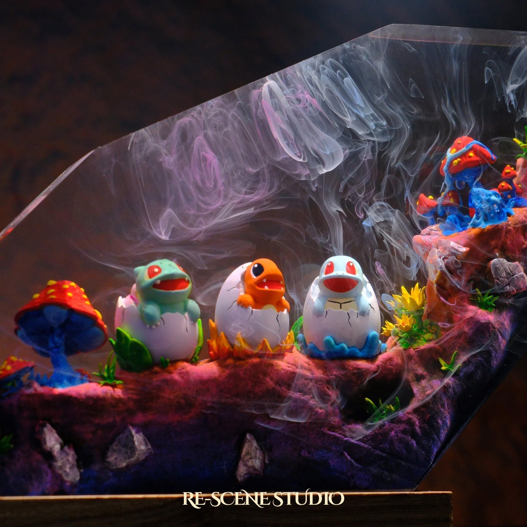 Pokemon Egg Resin Epoxy Lamp Multicolor / Size M: 16 x 10 (cm) – Handmade Epoxy Resin Lamp by Rescene Studio | Rescene Studio