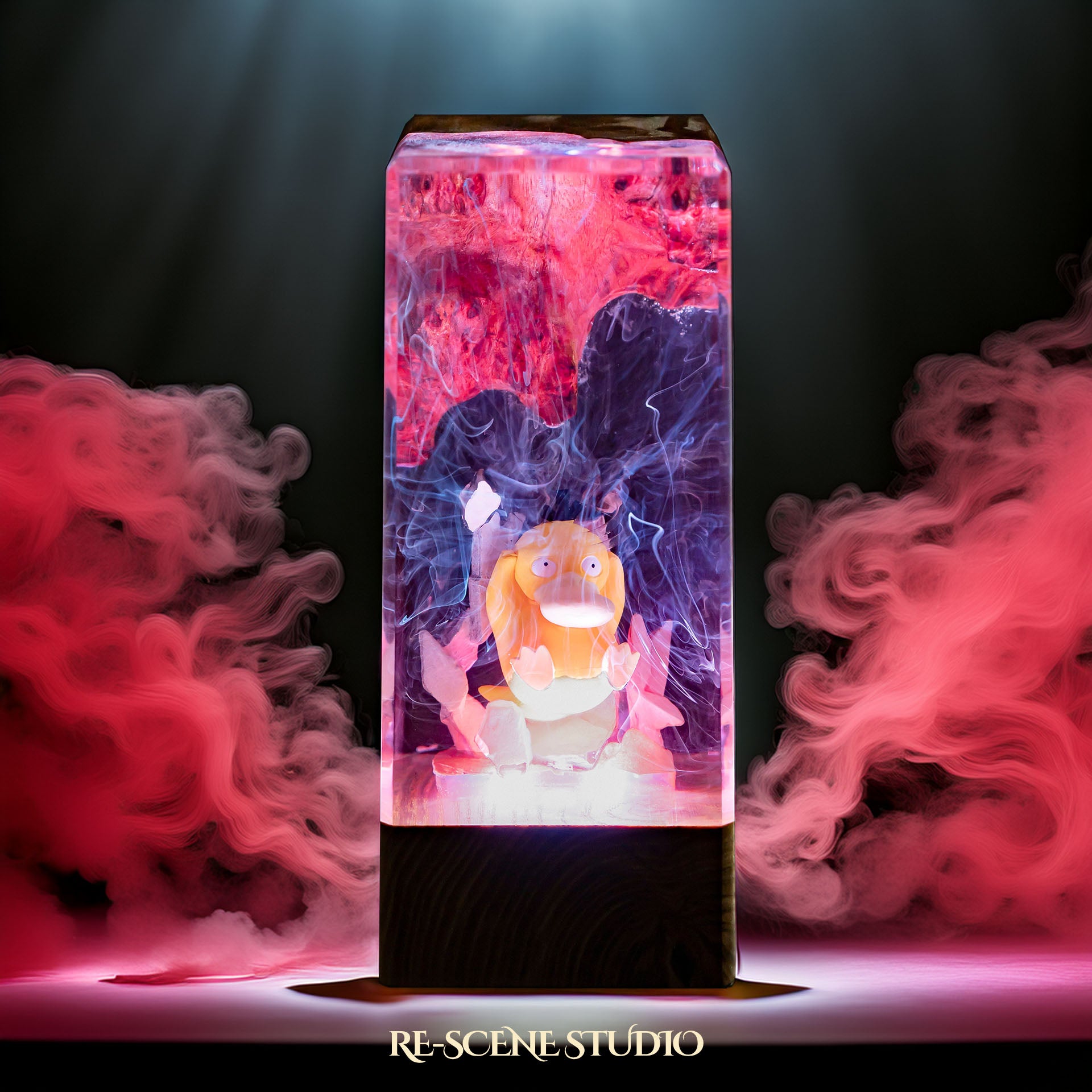 Psyduck Resin Epoxy Lamp Multicolor / Size XL: 16 x 7 x 7 (cm) – Handmade Epoxy Resin Lamp by Rescene Studio | Rescene Studio
