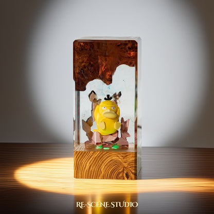 Psyduck Resin Epoxy Lamp Multicolor / Size XL: 16 x 7 x 7 (cm) – Handmade Resin Lamp by Rescene Studio | Rescene Studio