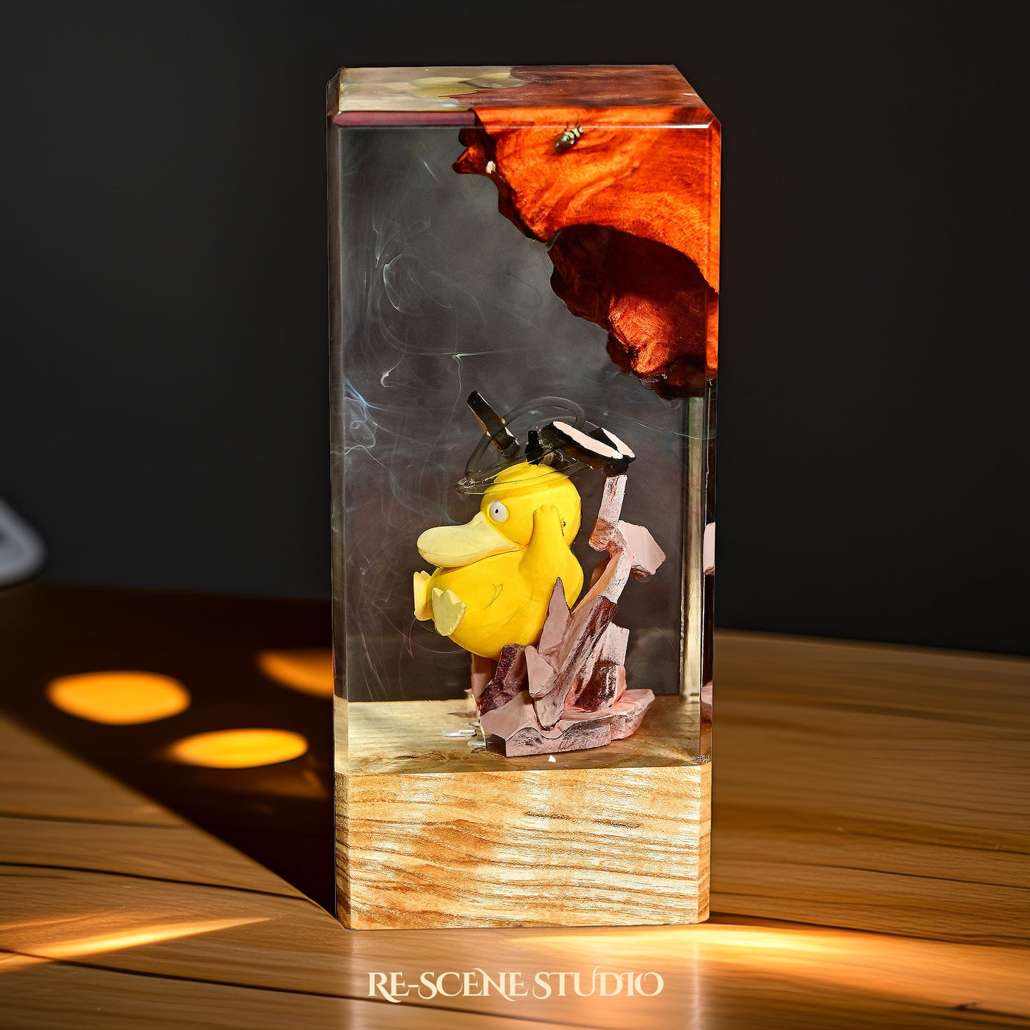 Psyduck Resin Epoxy Lamp Multicolor / Size XL: 16 x 7 x 7 (cm) – Handmade Resin Lamp by Rescene Studio | Rescene Studio