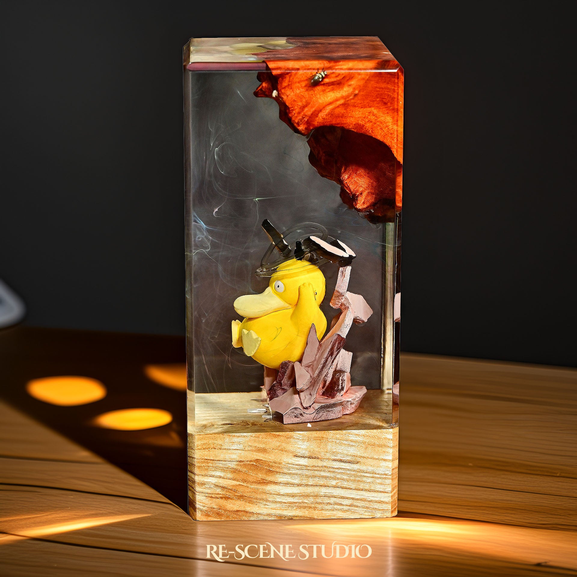 Psyduck Resin Epoxy Lamp Multicolor / Size XL: 16 x 7 x 7 (cm) – Handmade Epoxy Resin Lamp by Rescene Studio | Rescene Studio