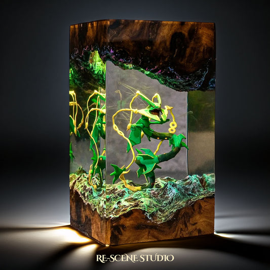 Sky Serpent Dragon Resin Lamp — Handcrafted Epoxy Resin LED Lamp | Unique Ambient Decor & Collector's Gift