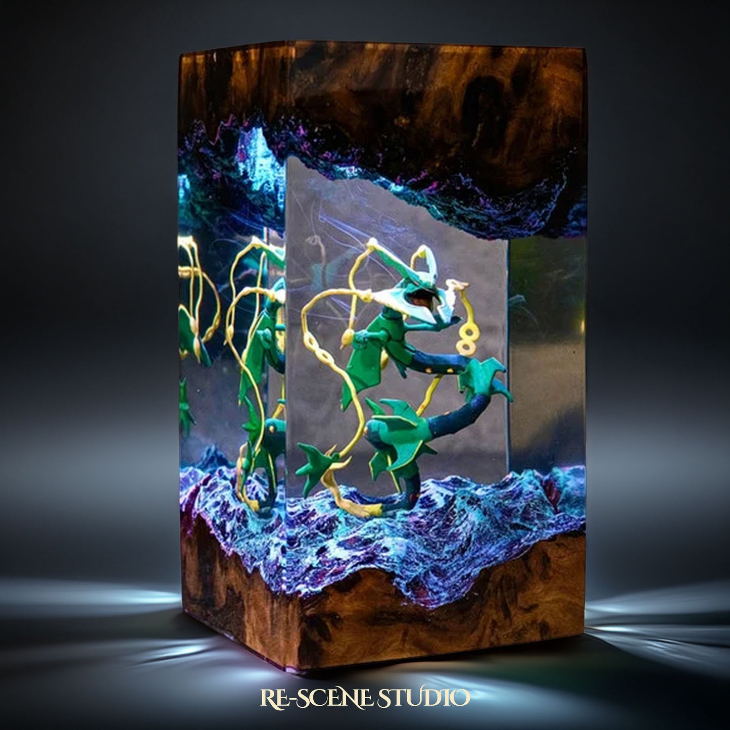 Sky Serpent Dragon Resin Lamp — Detailed Display | Premium 3D Resin Diorama with RGB Color-Changing Light