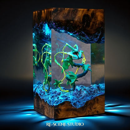Sky Serpent Dragon Resin Lamp — Side Profile View | Handmade Pop-Culture Resin Art, Perfect Themed Gift