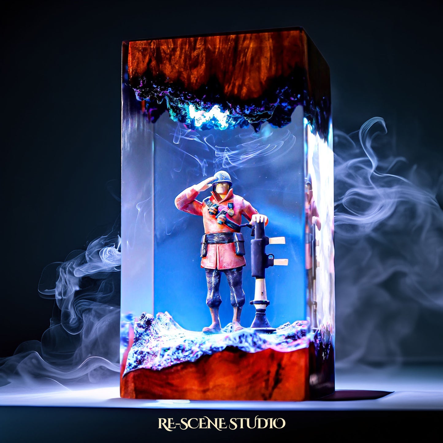 Red Soldier Resin Lamp - Team Fortress 2