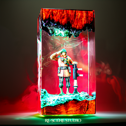 Red Soldier Resin Lamp - Team Fortress 2