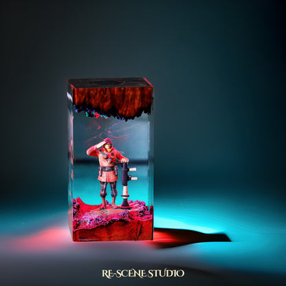 Red Soldier Resin Lamp - Team Fortress 2
