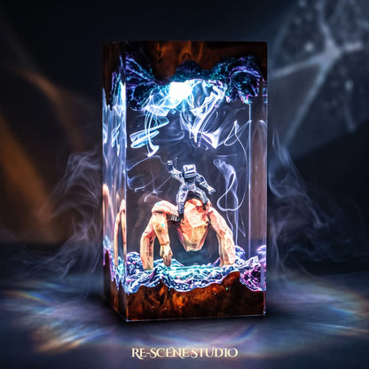 Project Hail Mary gift idea, the Rocky Pillar Resin Lamp with color-changing RGB lighting