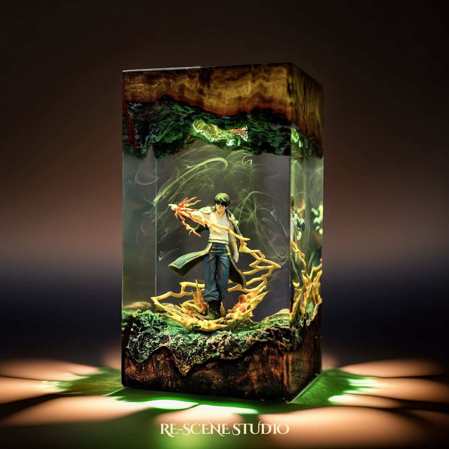 Roy Mustang Resin Lamp - Fullmetal Alchemist Multicolor / Size M – Handmade Resin Lamp by Rescene Studio | Rescene Studio