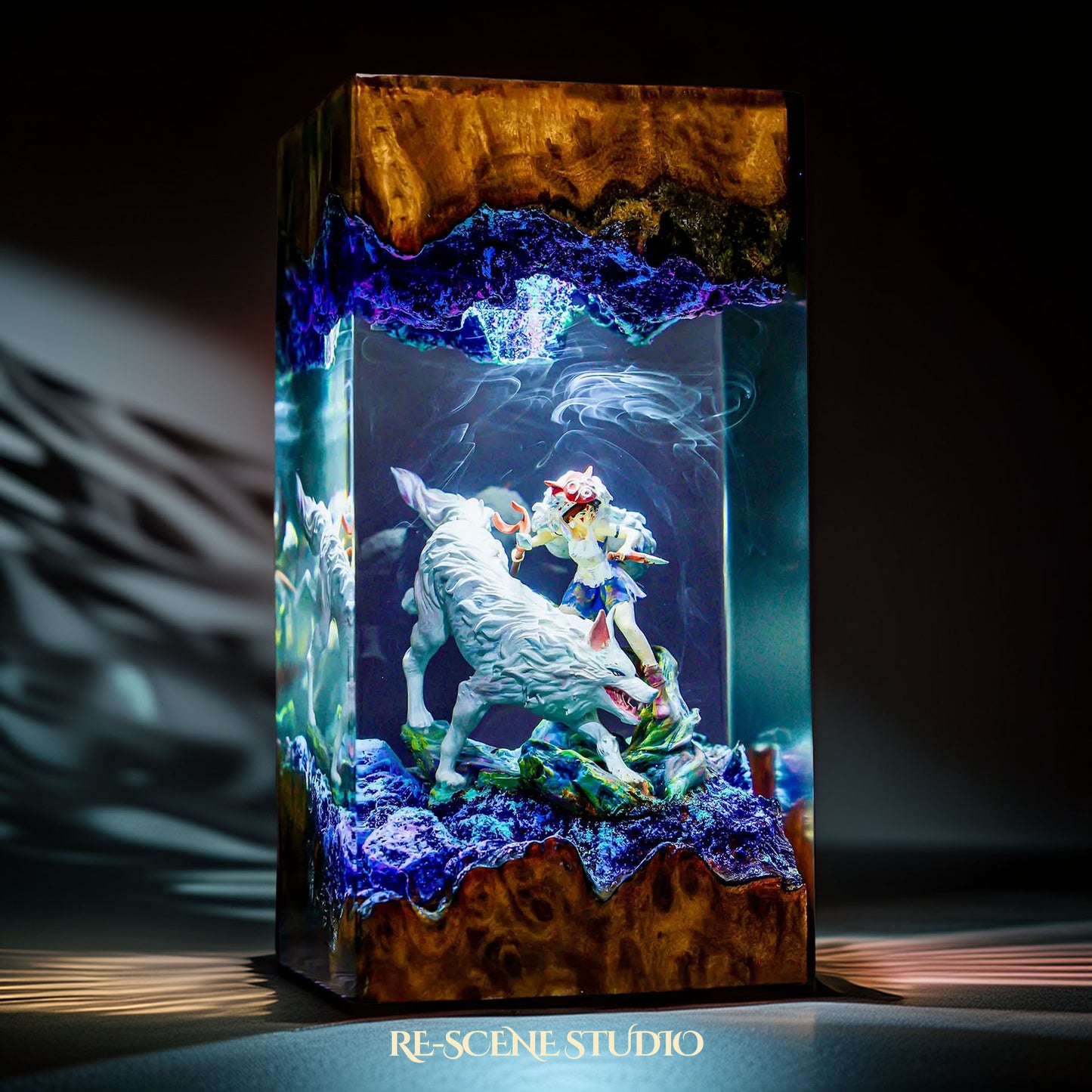 San and Moro Resin Lamp - Princess Mononoke