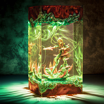 S.cáth.ach Resin Lamp — Detailed Display | Premium 3D Resin Diorama with RGB Color-Changing Light
