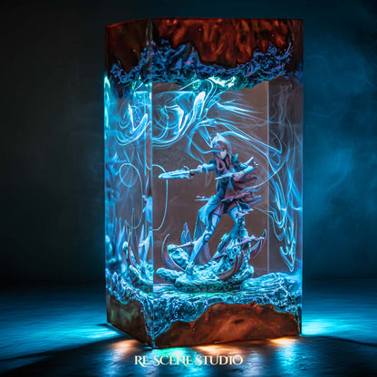 S.cáth.ach Resin Lamp — Side Profile View | Handmade Pop-Culture Resin Art, Perfect Themed Gift