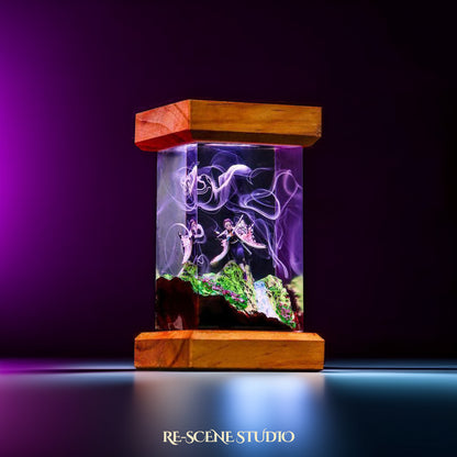 Shinobu Resin Lamp 3 - Demon Slayer Multicolor / Size M: 6 x 6 x 12 (cm) – Handmade Resin Lamp by Rescene Studio | Rescene Studio