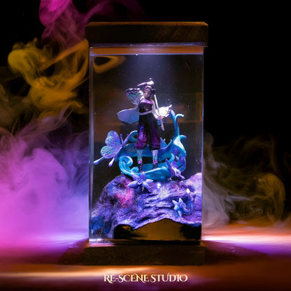 Shinobu Resin Lamp 1 - Demon Slayer Multicolor / Size M: 6 x 6 x 12 (cm) – Handmade Resin Lamp by Rescene Studio | Rescene Studio