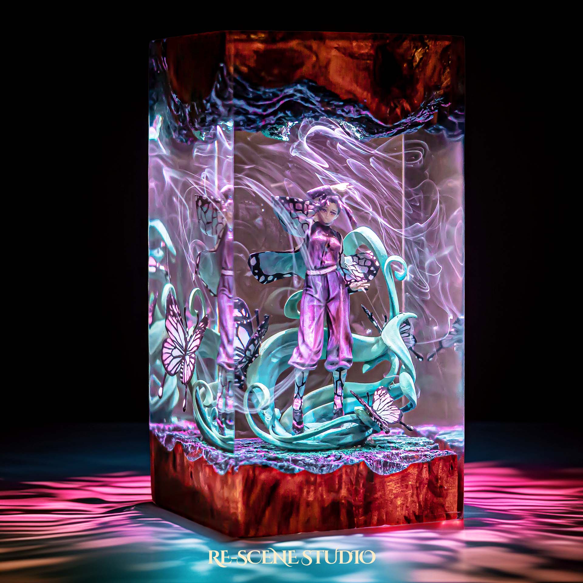 S.hi.nobu Resin Lamp V2 — Detailed Display | Premium 3D Resin Diorama with RGB Color-Changing Light