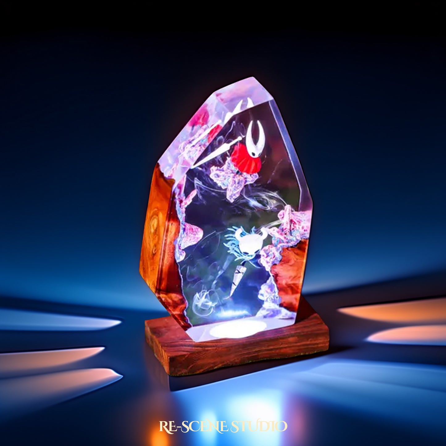 H.ornet Resin Lamp V3 — Closeup Detail | Original Epoxy Resin Sculpture with Built-in LED Glow