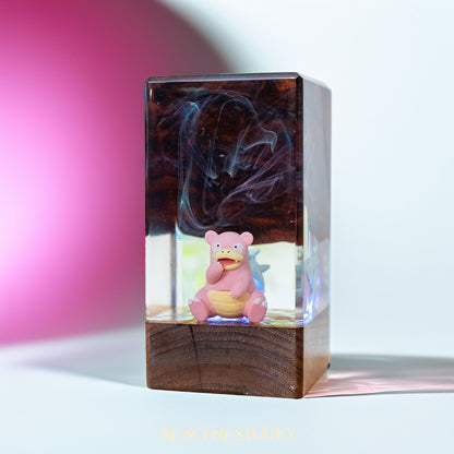 Slowbro Resin Epoxy Lamp Multicolor / Size XL: 16 x 7 x 7 (cm) – Handmade Resin Lamp by Rescene Studio | Rescene Studio