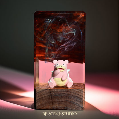 Slowbro Resin Epoxy Lamp Multicolor / Size XL: 16 x 7 x 7 (cm) – Handmade Resin Lamp by Rescene Studio | Rescene Studio